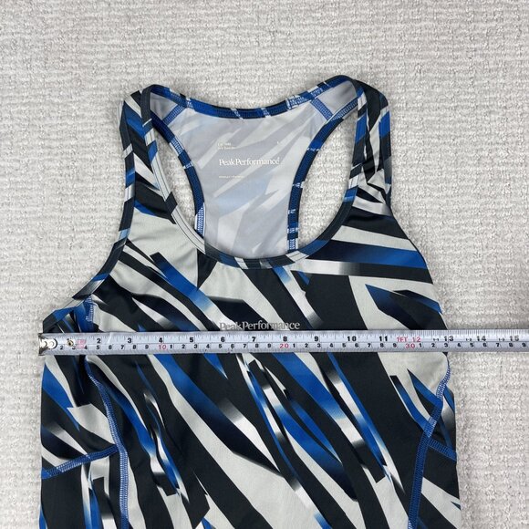 Peak Performance Womens Tank Top AOP  Small Blue Sweden Gym Run Yoga - Picture 8 of 16